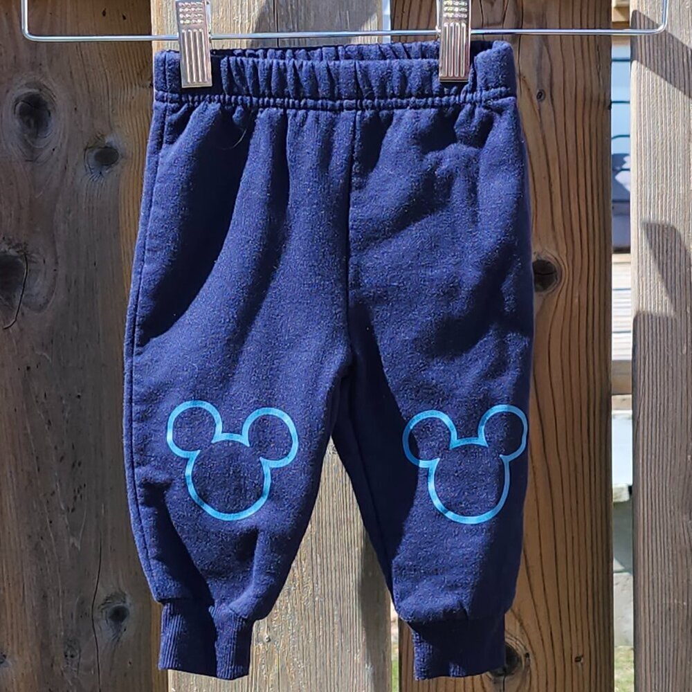 ADORABLE Disney Baby Mickey Knee Graphic 3-6 Months Baby Sweat Pants